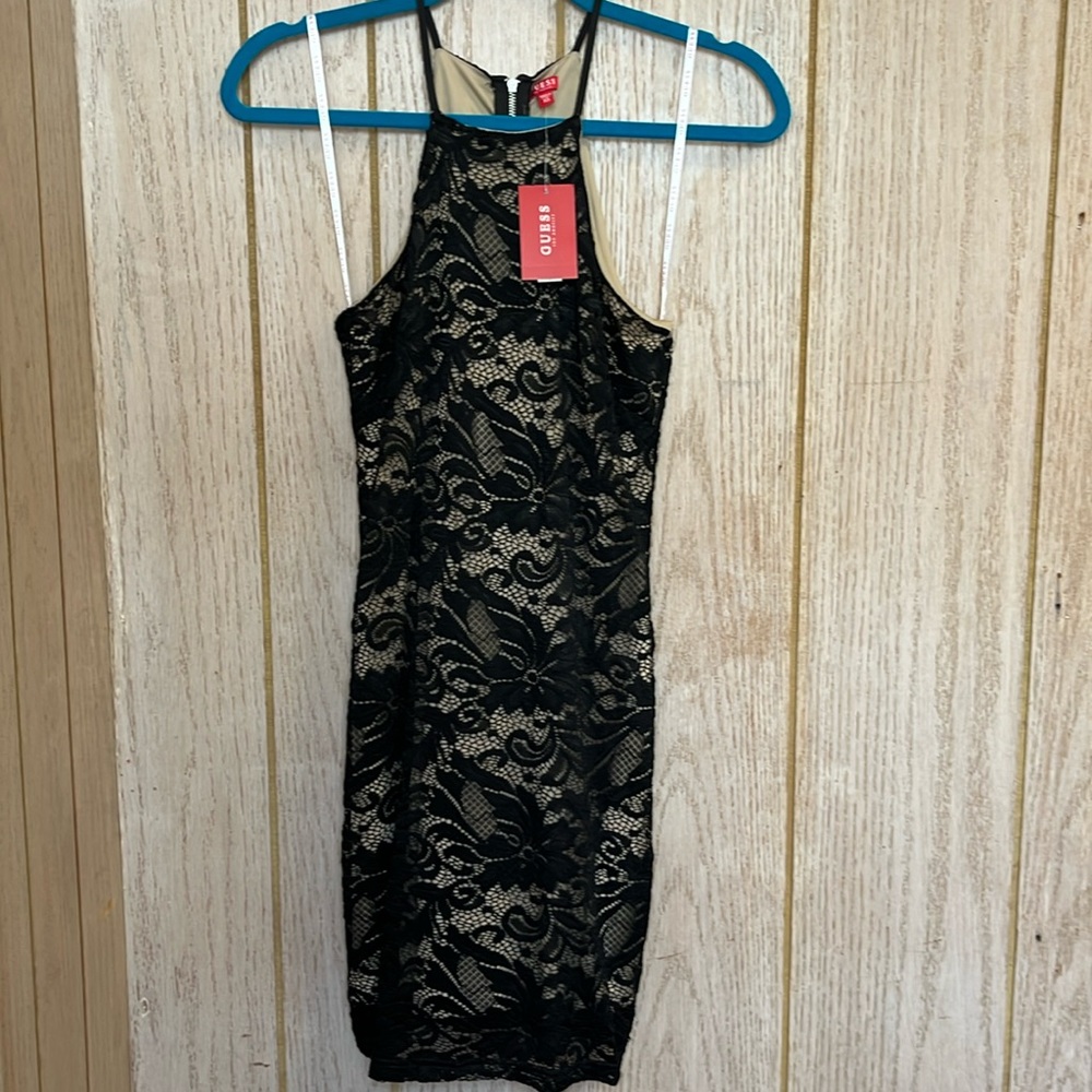 Guess Tavi High Halter Lace Dress